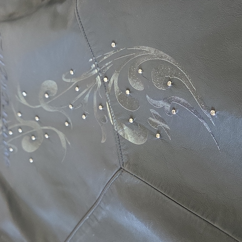 Women's Harley- Davidson Wicked Willie G Skull Genuine Leather Size S. Swarvoski - Picture 5 of 16